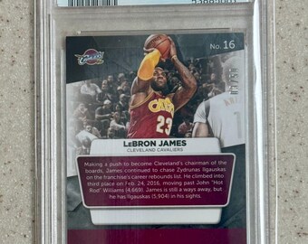 2016 Lebron James SP #D/50 Purple Pulsar Prizm PSA 9 Mint - Etsy