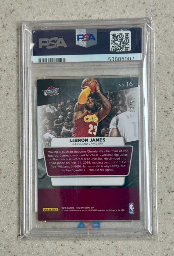 2016 Lebron James SP #D/50 Purple Pulsar Prizm PSA 9 Mint - Etsy