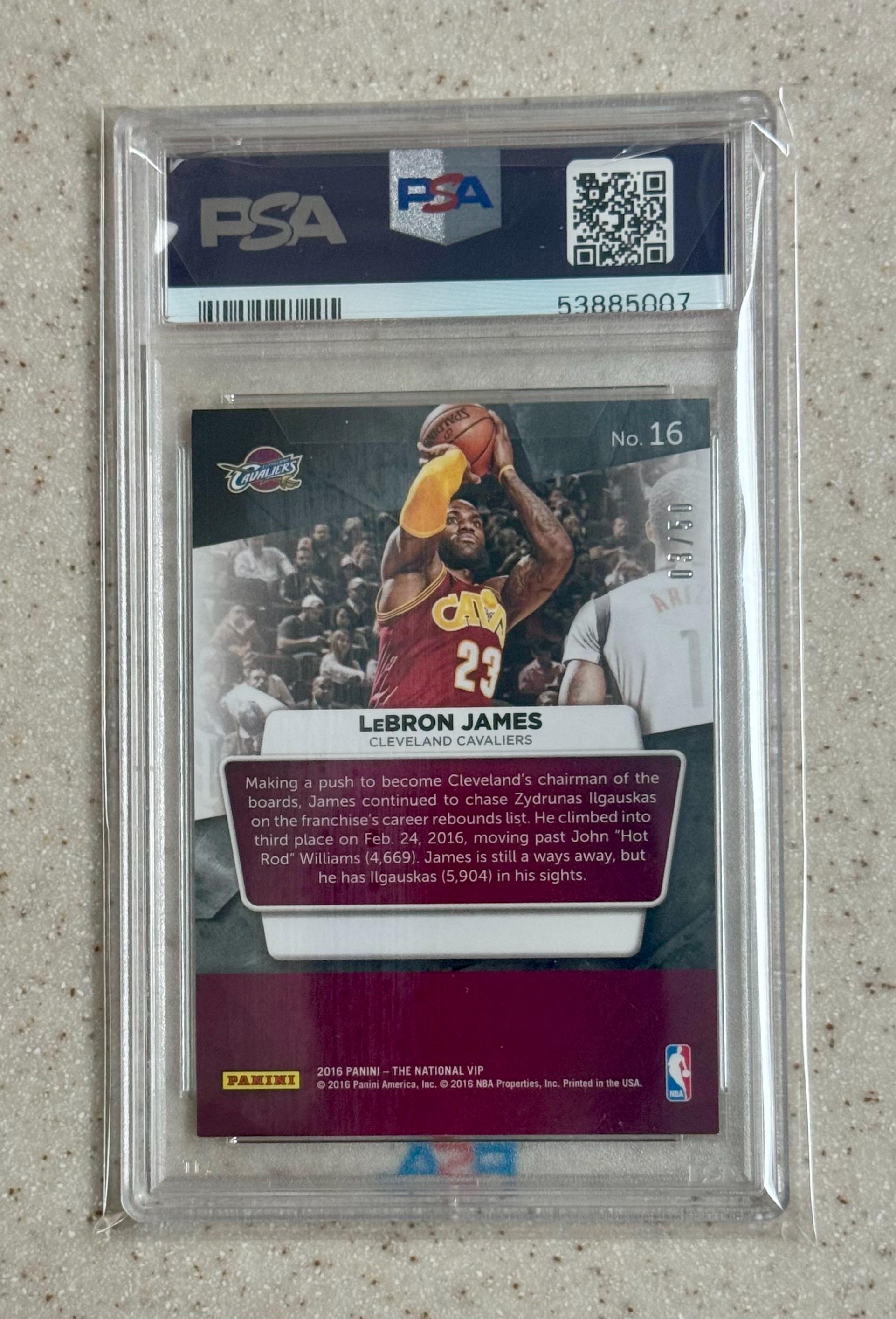 2016 Lebron James SP #D/50 Purple Pulsar Prizm PSA 9 Mint - Etsy