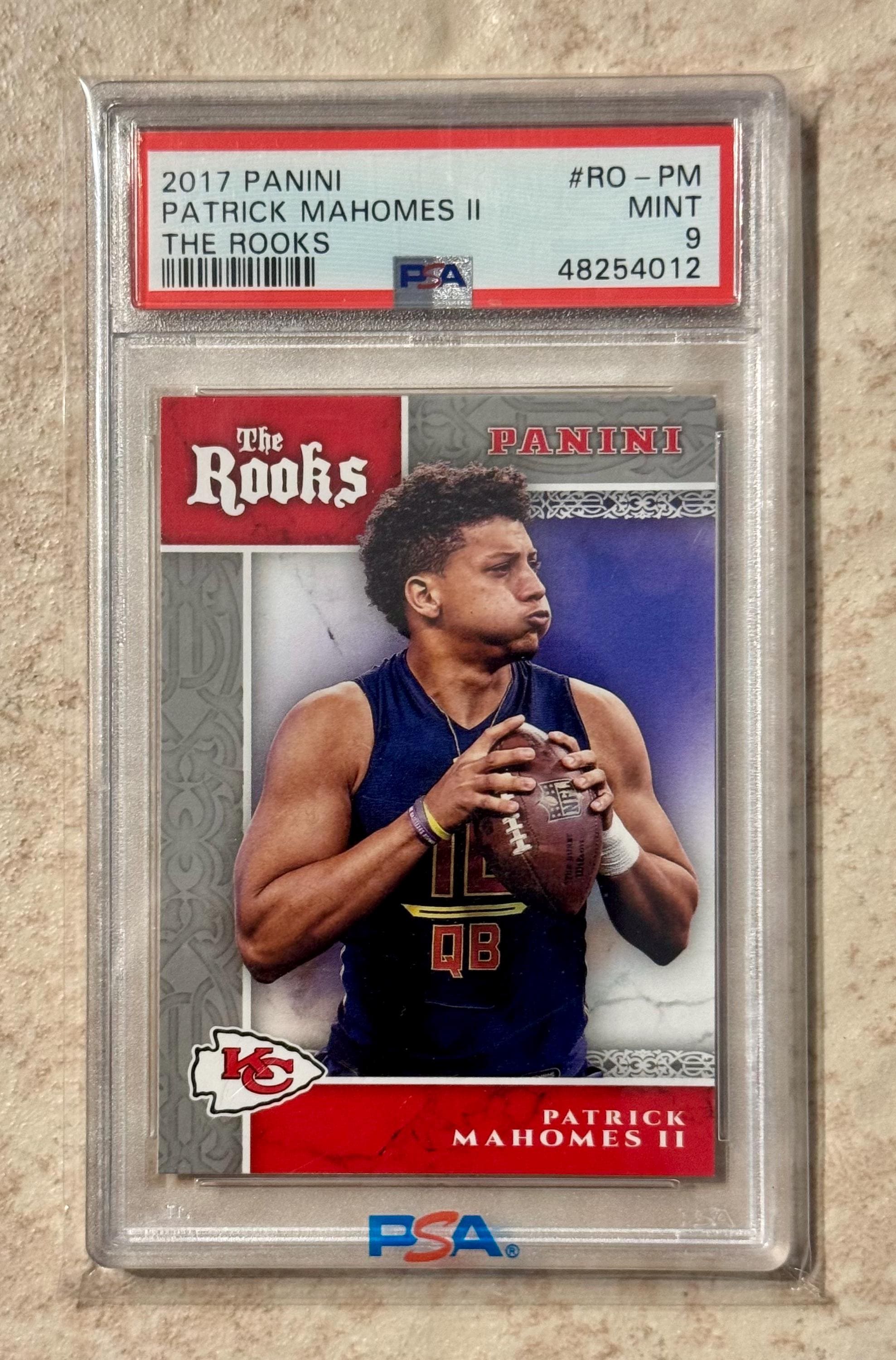 2017 Panini - the Rooks #ro-pm Patrick Mahomes II PSA 9 Mint Rookie ...