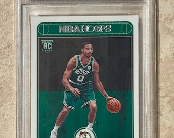 Cartão de novato Panini NBA Hoops 2017-18 Jayson Tatum #253 PSA 10 Gem Mint