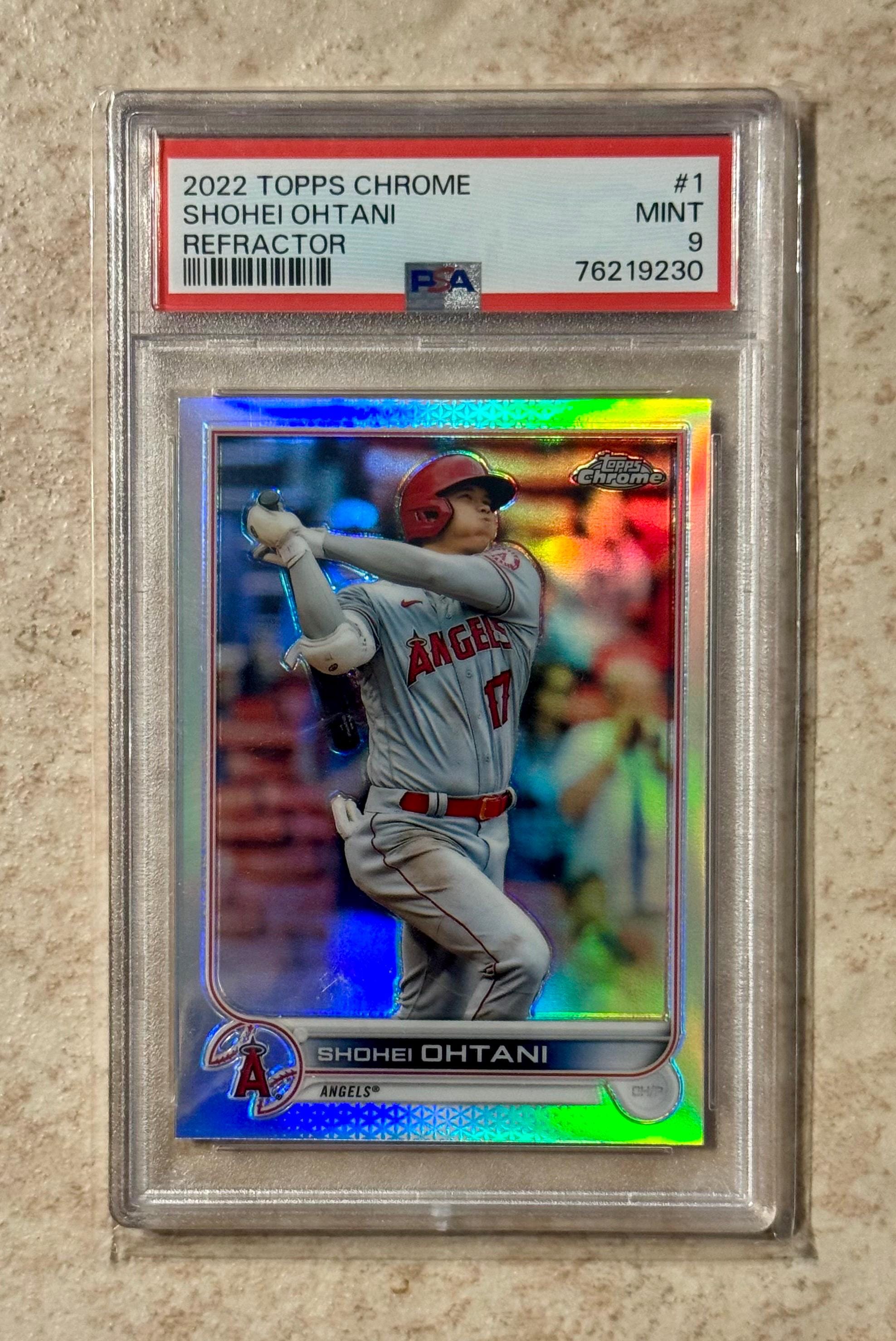 【PSA9鑑定品】大谷翔平2022 Tops Chrome Sapphire SHOHEI OHTANI 2022 Topps Chrome Baseball Refractor Los Angeles