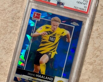 2020 Topps Chrome Bundesliga Sapphire ERLING HAALAND #32 PSA 10