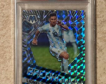 2021 Panini Mosaic FIFA Road to World Cup Breakaway Lionel Messi #10 PSA 10 Gem Mint
