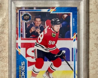 Tarjeta de novato Connor Bedard 2024 Upper Deck National Card Day Rookie PSA 9 Mint #NHCD-1