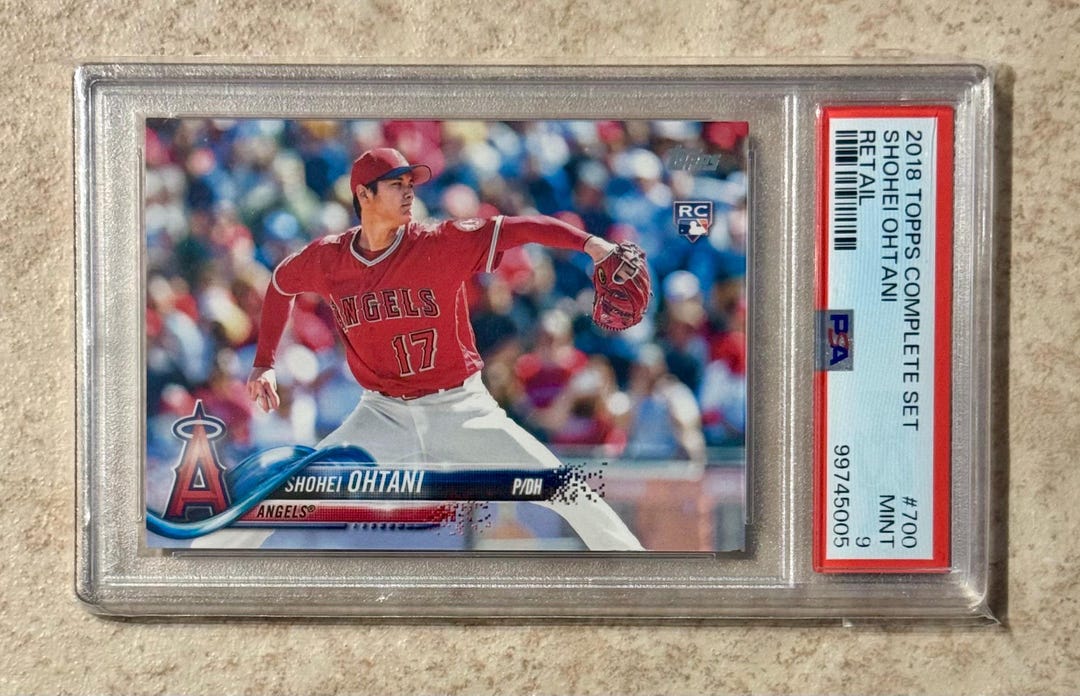 2018 Topps Complete Set Shohei Ohtani Rookie Card RC #700 Retail