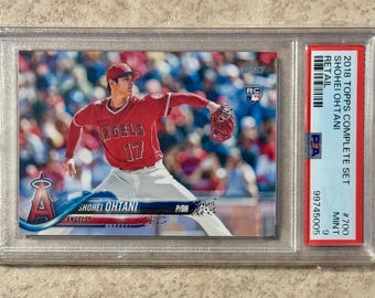 Conjunto completo Topps 2018, cartão de novato Shohei Ohtani RC #700, classificação de varejo PSA 9 Mint
