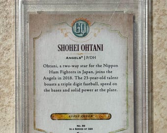 2018 TOPPS Shohei Ohtani Gypsy Queen RC Rookie Card #89 PSA 9 Mint
