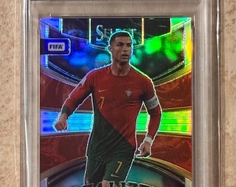 2022 Panini Select FIFA Equalizers Cristiano Ronaldo PSA 9 Mint #21 Portugal