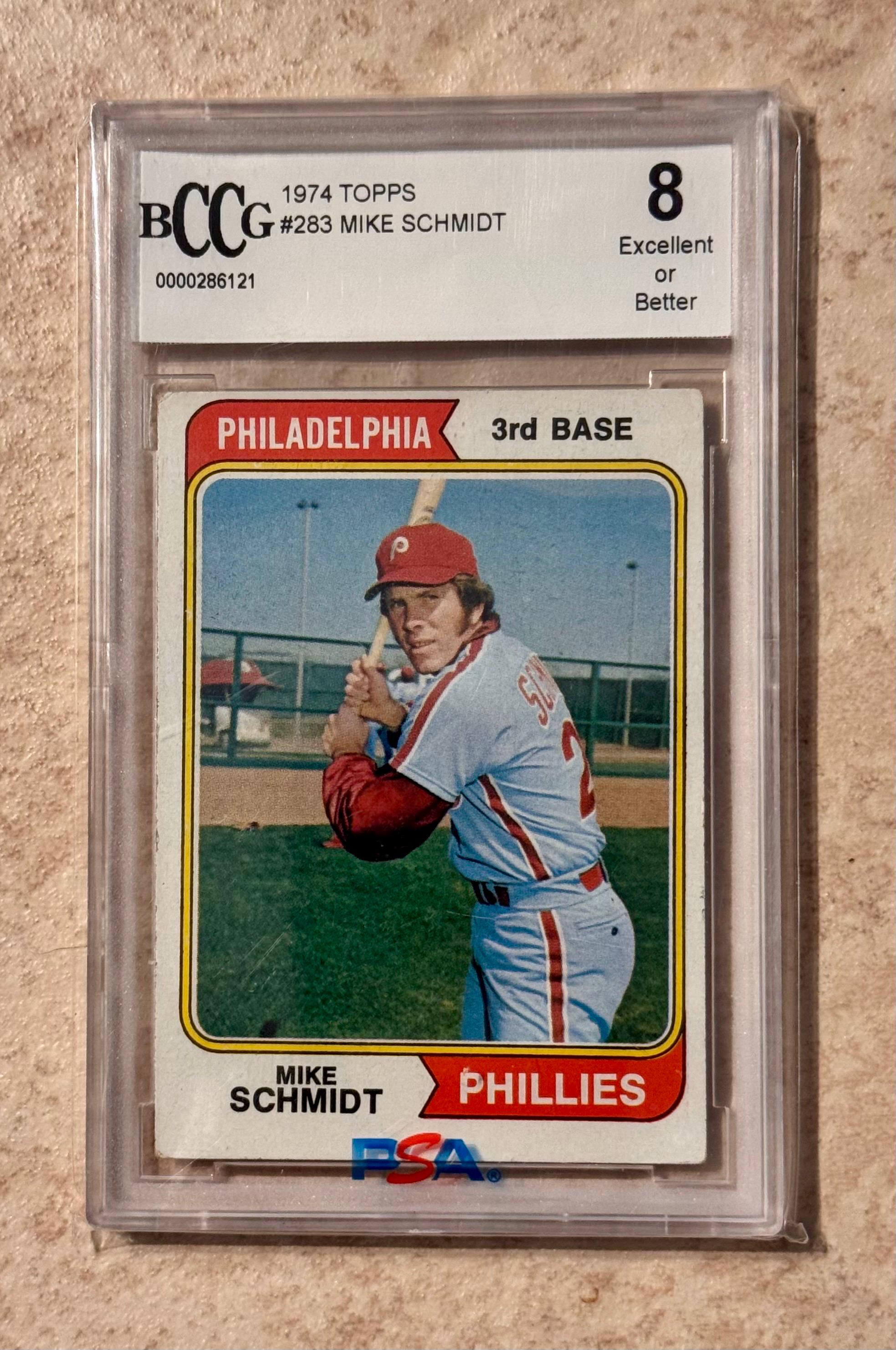 1974年 Topps #283 マイク・シュミット フィラデルフィア・フィリーズ 