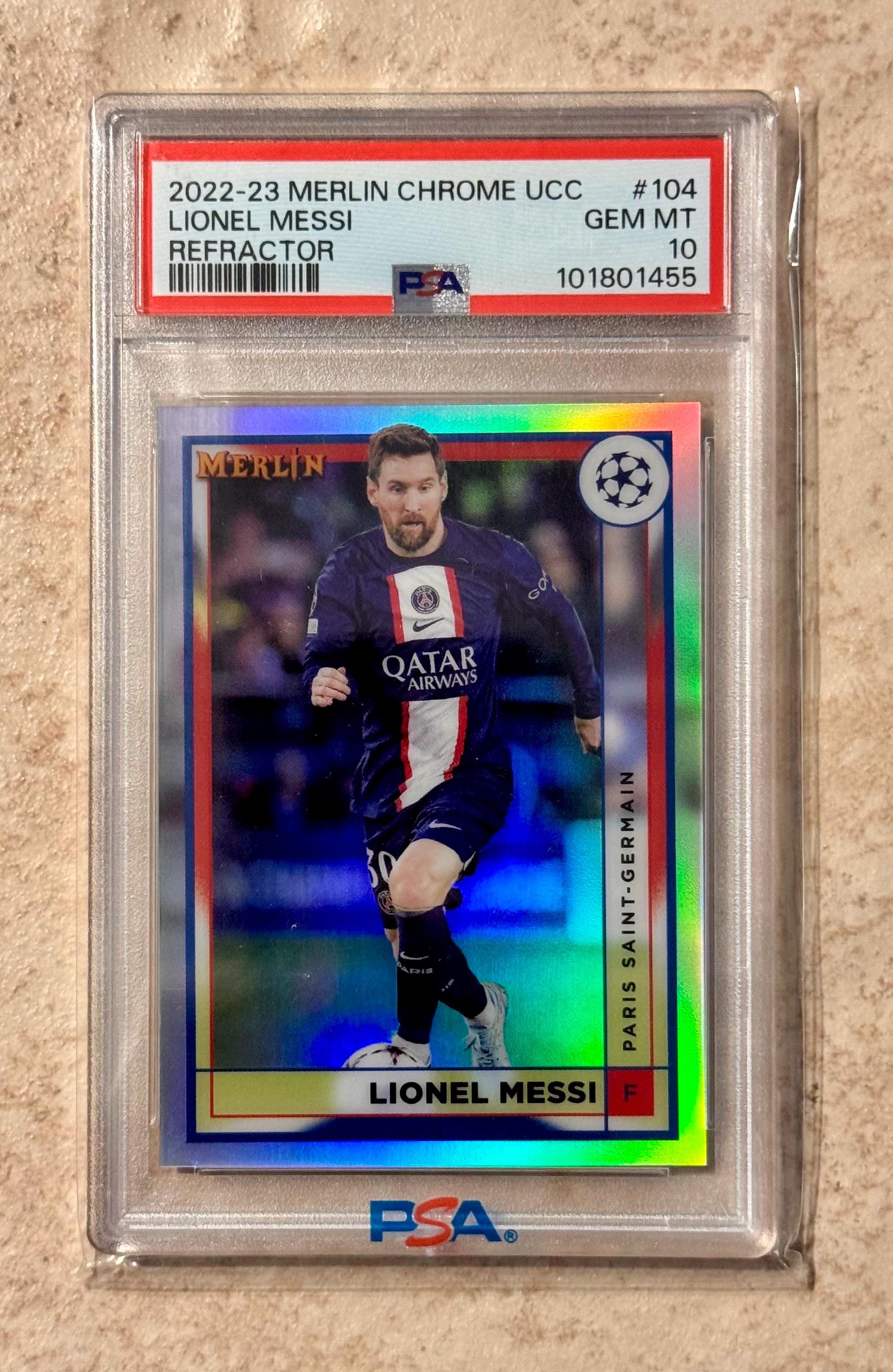 2022 TOPPS Merlin Chrome UEFA Club Competitions Lionel Messi
