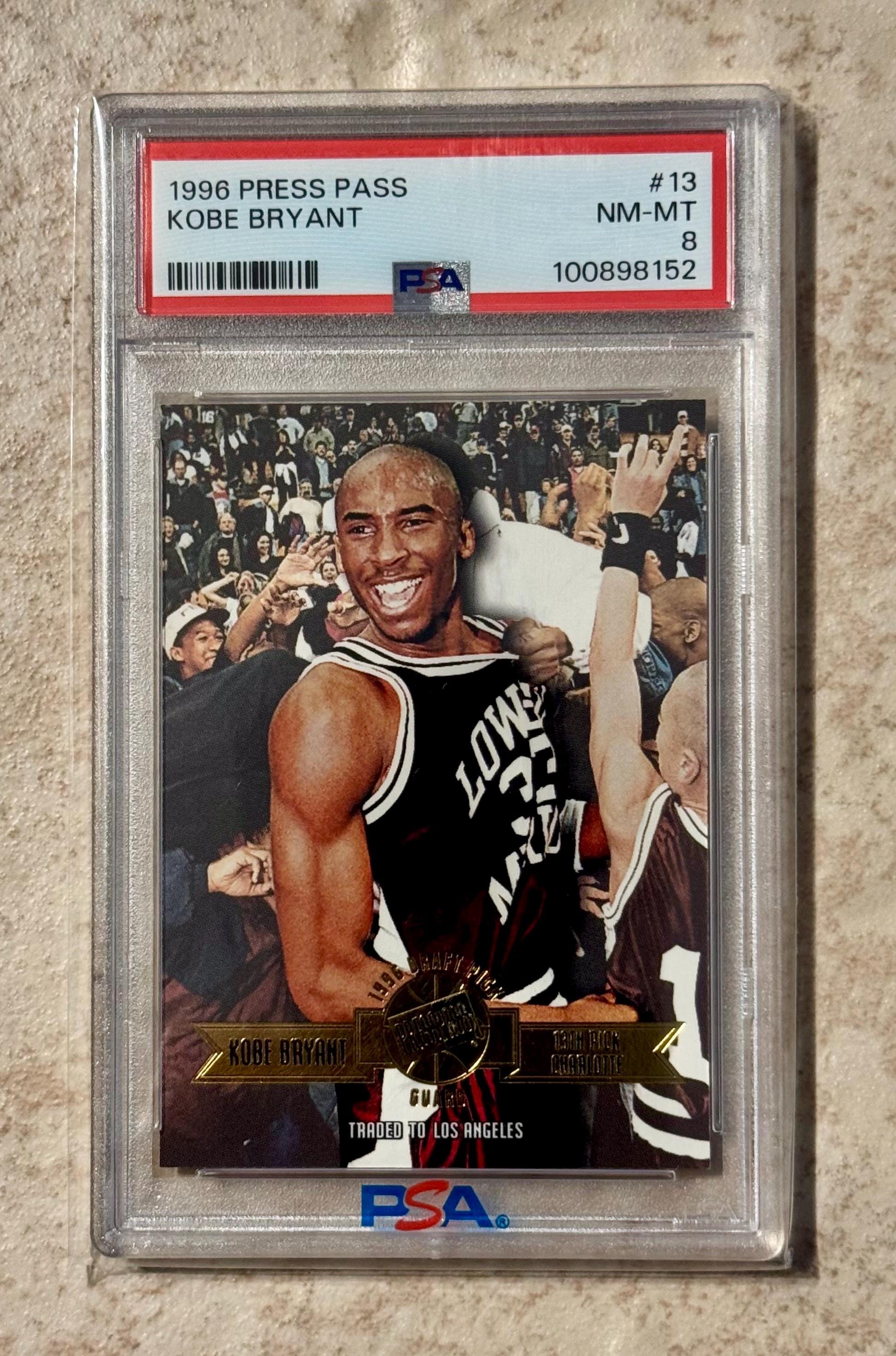 1996 KOBE Bryant Press Pass #13 PSA 8 Rookie RC - Etsy Israel