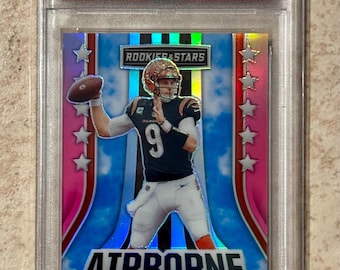 2023 PANINI R & S Airborne Pink Prizm #AI7 Joe Burrow #d/75 PSA 10 Gem Mint Cincinnati Bengals