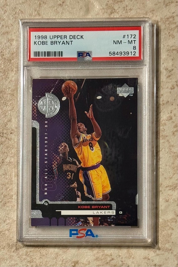 1998 Upper Deck Kobe Bryant #172 Los Angeles Lakers PSA 8 - Etsy