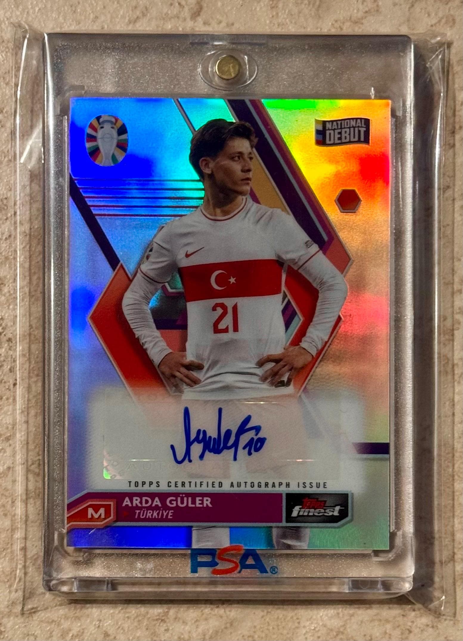 2023 Topps Finest UEFA EURO Arda Guler National Debut Auto 