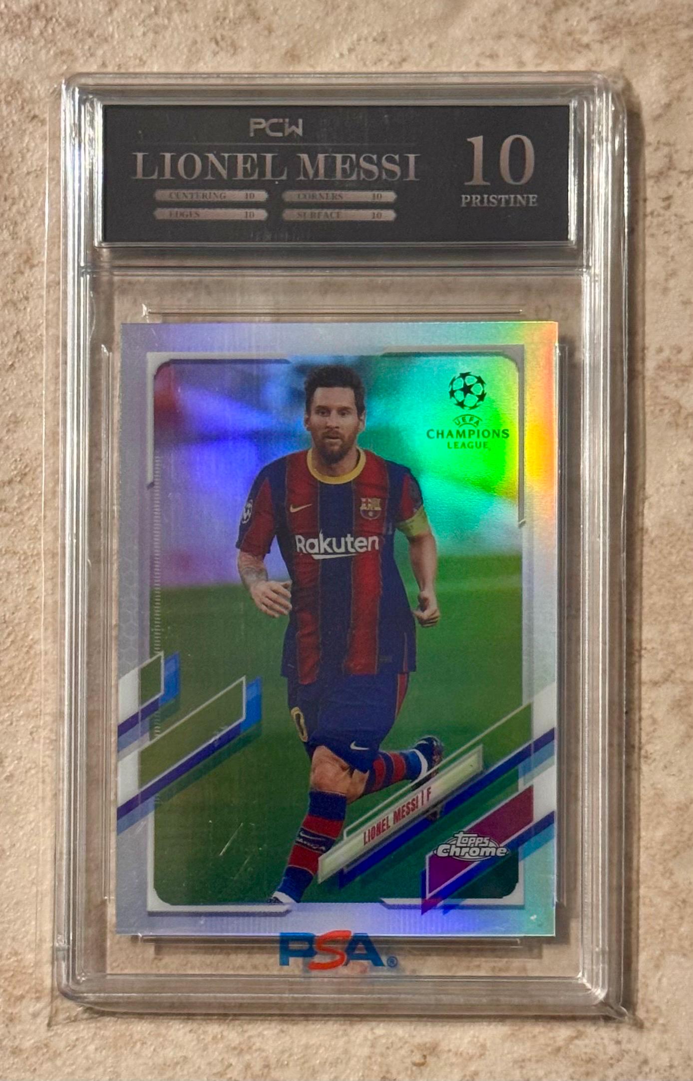 2020 Topps Chrome UEFA Lionel Messi Refractor #1 FC Barcelona PCW