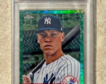 2022 Topps Chrome Platinum Green Toile Refractor Aaron Judge #d/99 PSA 10 Gem Mint