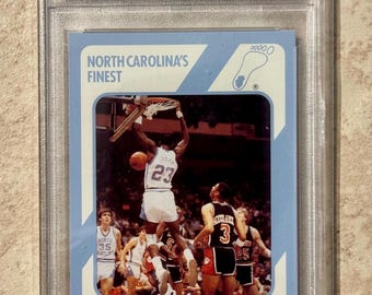 1989 Collegiate Collection North Carolina #15 Michael Jordan PSA 9 Mint
