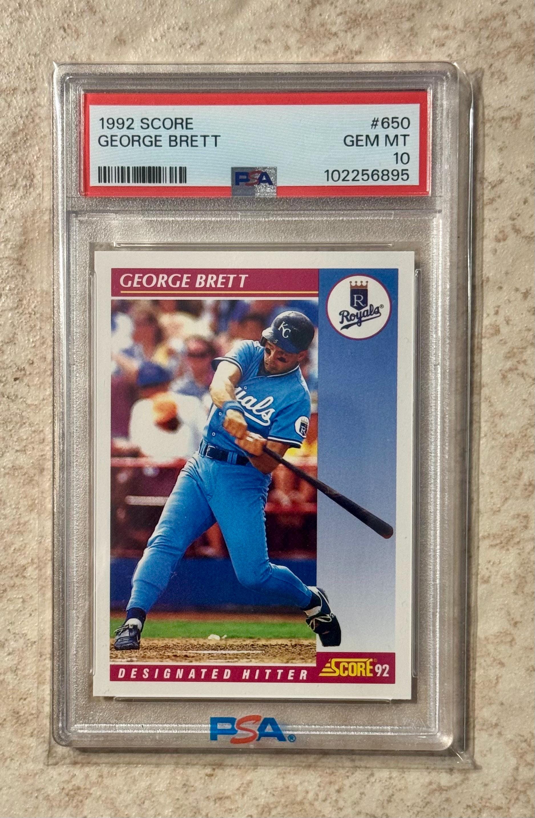 1992 Score #650 George Brett Kansas City Royals PSA 10 Gem Mint - Etsy