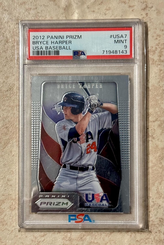 Bryce Harper Rookie Card 2012 Panini Prizm USA Baseball #USA7 PSA