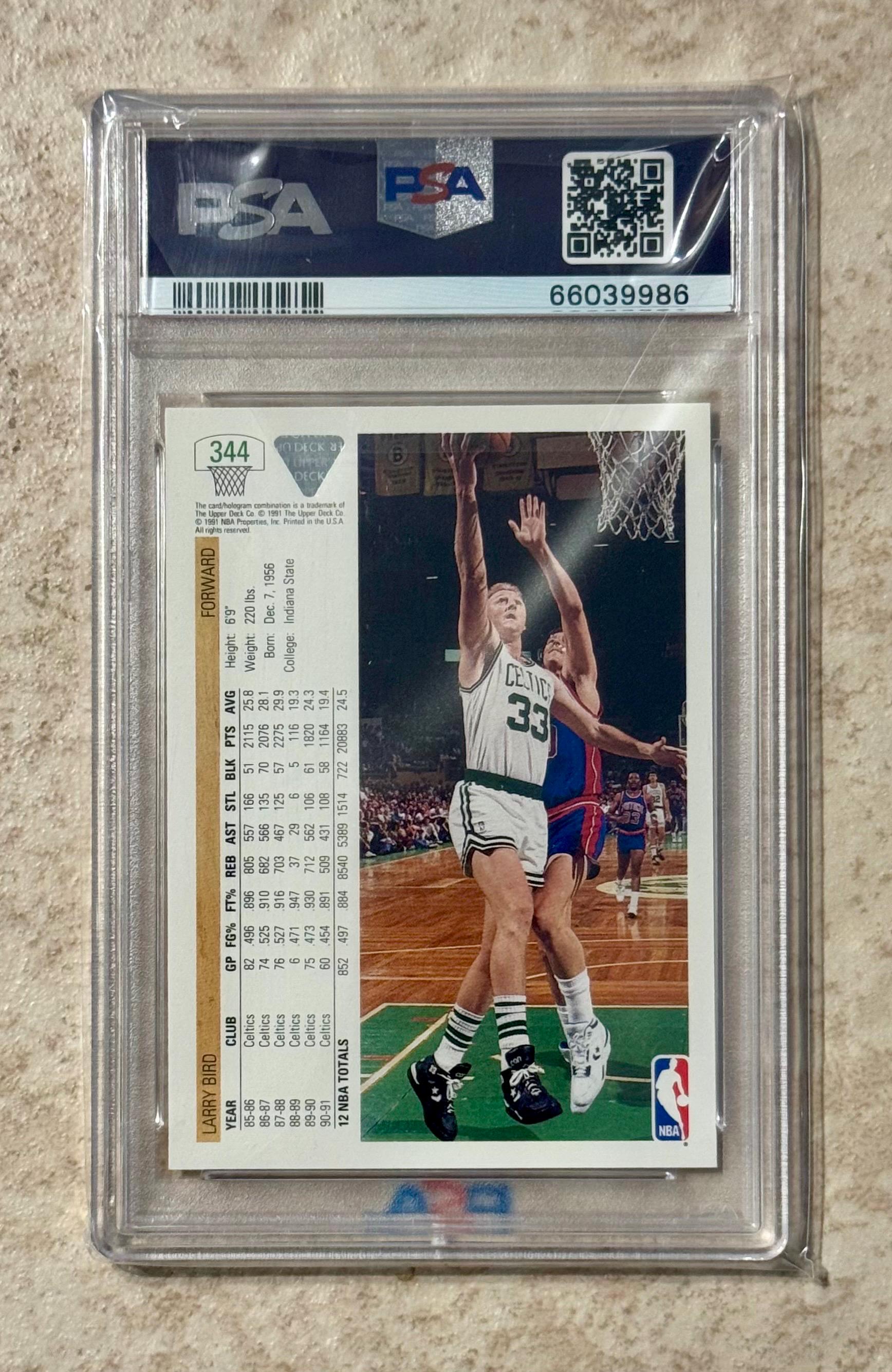 1991 Upper Deck Larry Bird #344 Boston Celtics PSA 10 Gem Mint - Etsy