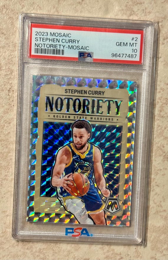 2023 Mosaic Stephen Curry #2 Notoriety-mosaic PSA 10 Gem Mint