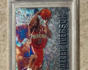 1996-97 Fleer Metal Allen Iverson Rookie Card RC #201 PSA 8 Rookie Card RC