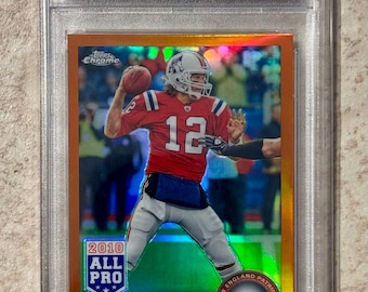 2011 Topps Chrome - Tom Brady #20 Orange Refractor PSA 9 Mint New England Patriots
