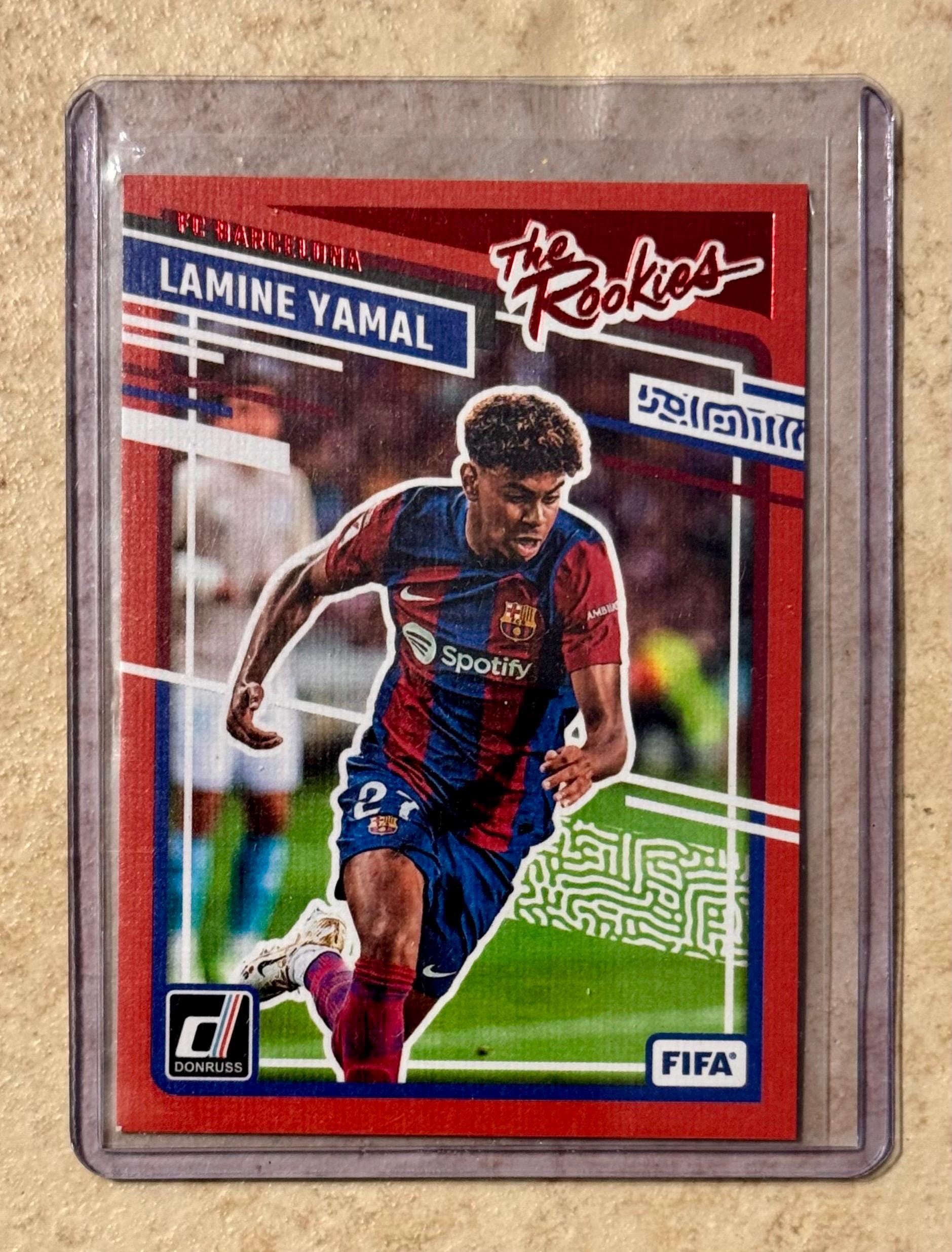 2023 Panini Donruss Lamine Yamal the Rookies RED #25 Rookie Card 