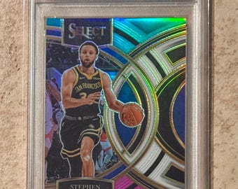 2023 SELECT #145 Stephen Curry Teal/white/pink Prizm #'d/49 PSA 9