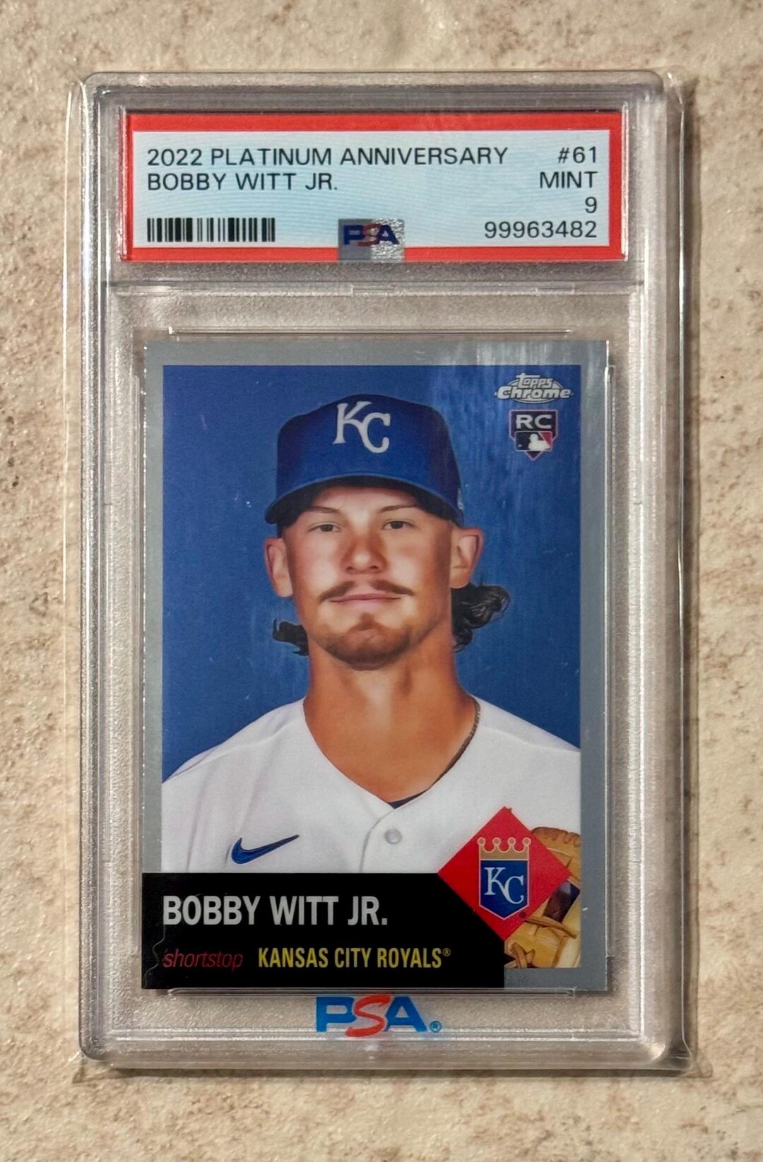 2022 Topps Chrome Platinum Anniversary #61 Bobby Witt JR. RC PSA 9
