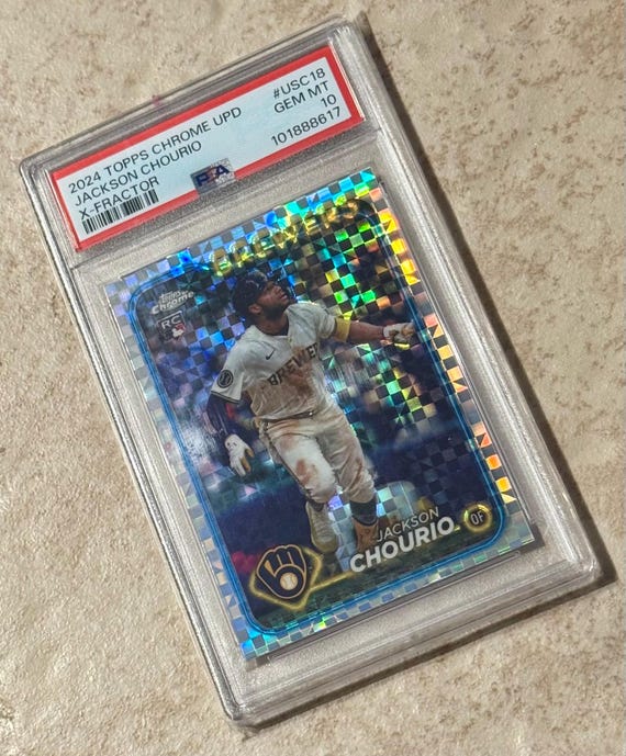 2024 Topps Chrome Update X-fractor Jackson Chourio #USC18 RC