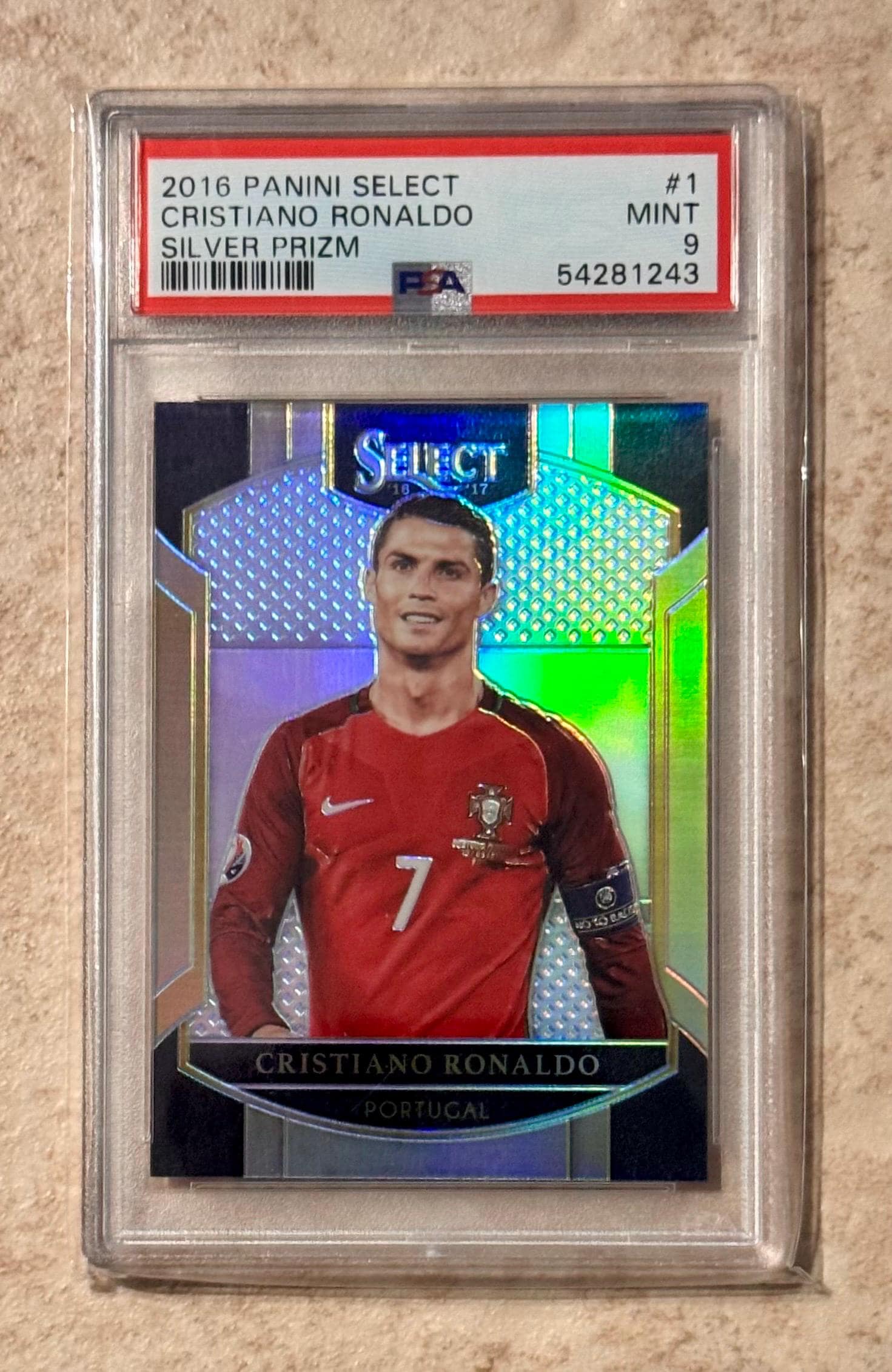2016 Panini Select Silver #1 Cristiano Ronaldo Portugal PSA 9 Mint