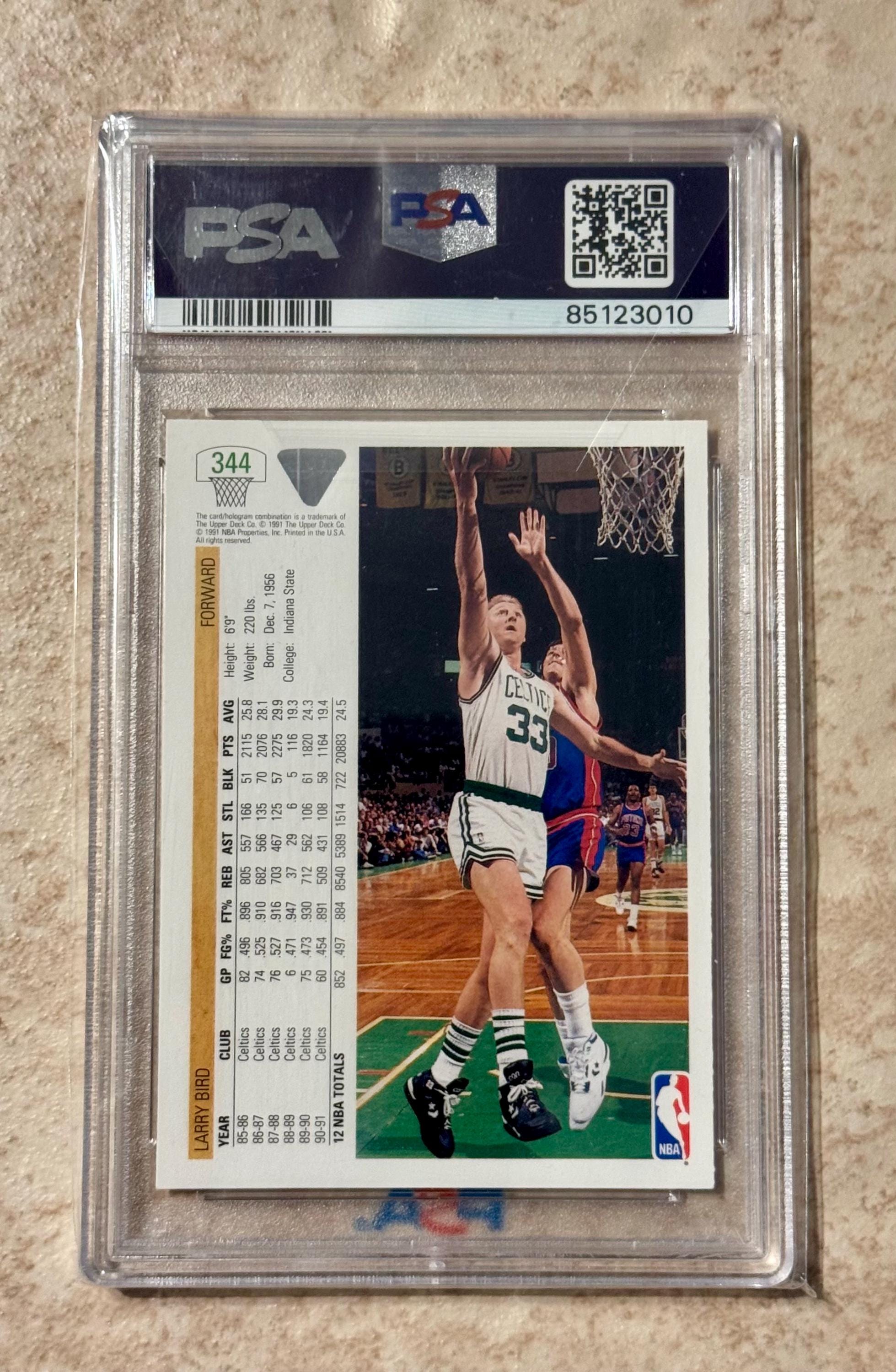 1991 Upper Deck Larry Bird #344 Boston Celtics PSA 10 Gem Mint - Etsy