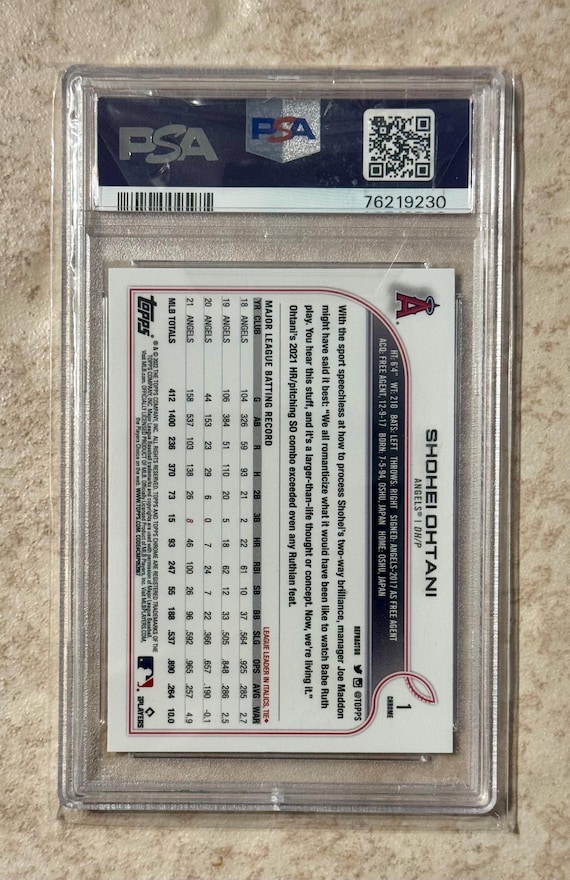 SHOHEI OHTANI 2022 Topps Chrome Baseball Refractor Los Angeles  Dodgers/angels PSA 10 Gem Mint - Etsy