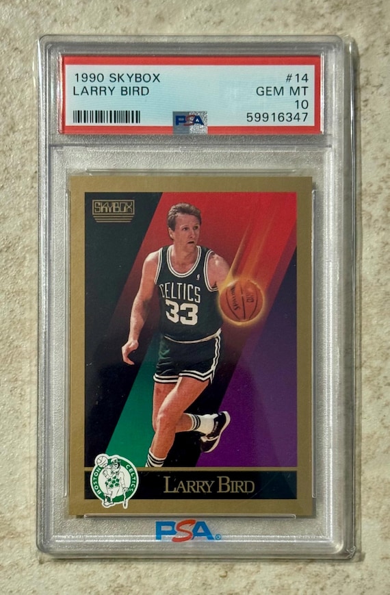 rare 1990 skybox basketball cards Larry Bird #14 Boston Celtics PSA 10 Gem Mint Updates (366 Top 10 Most Valuable 1990