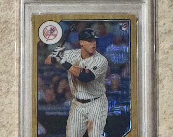 Tarjeta de novato Aaron Judge 2017 Topps Chrome Silver Pack Promo #87-AJ PSA 10 Gem Mint.