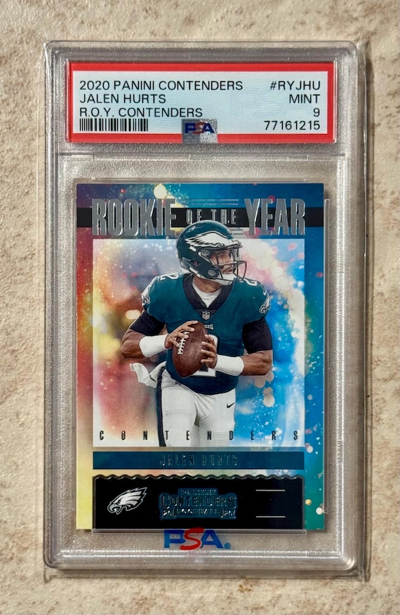 jalen hurts graded rookie card Jalen Hurts Stats 2020 Jalen Hurts Rookie PSA 10 Trading Card   Philadelphia Eagles  Chase Card Jalen Hurts Rookie Card