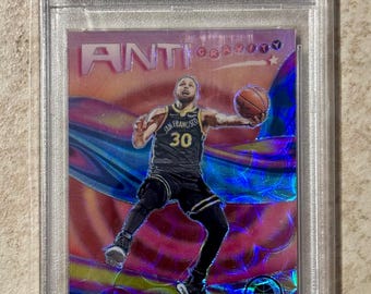2023 Panini NBA Hoops Premium Stock - Anti-Gravity Stephen Curry #3 Premium Red Prizm #d/88 PSA 10 Gem Mint