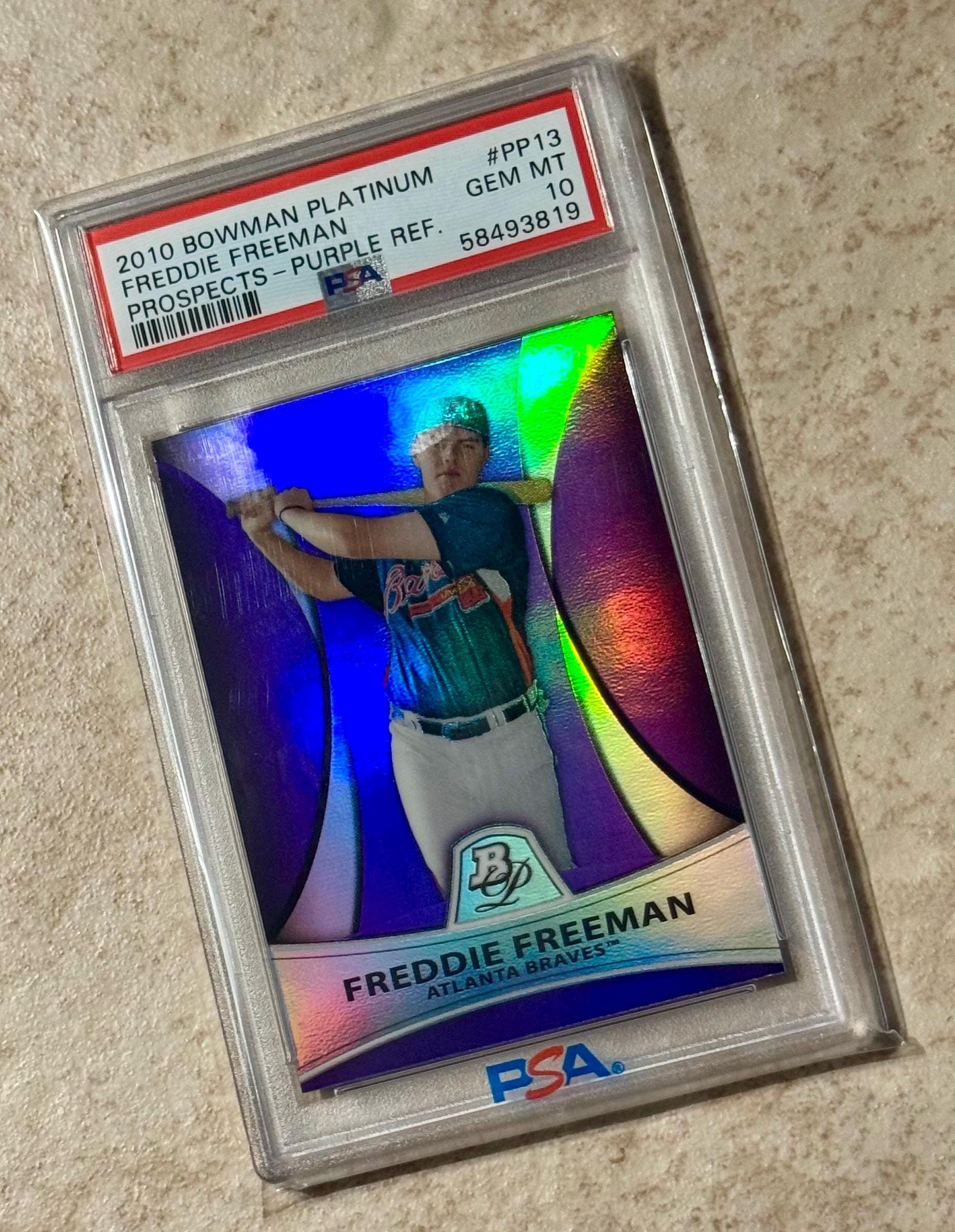 Freddie Freeman 2010 Bowman Platinum Prospects Purple Refractor