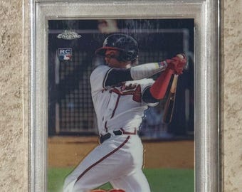 2018 Topps Chrome Ronald Acuna Jr Rookie Card #193 Graded PSA 9 Mint Rookie Card