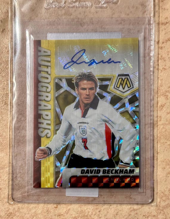 2021-22 Panini Mosaic World Cup David Beckham 1/1 Gold Fluorescent