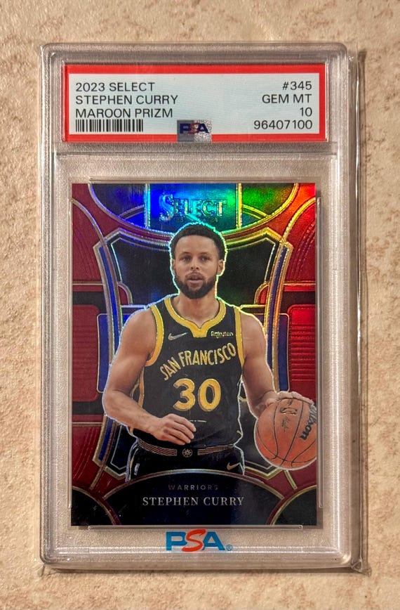 Stephen Curry 2023 Select Maroon Prizm #d/175 PSA 10 Gem Mint - Etsy