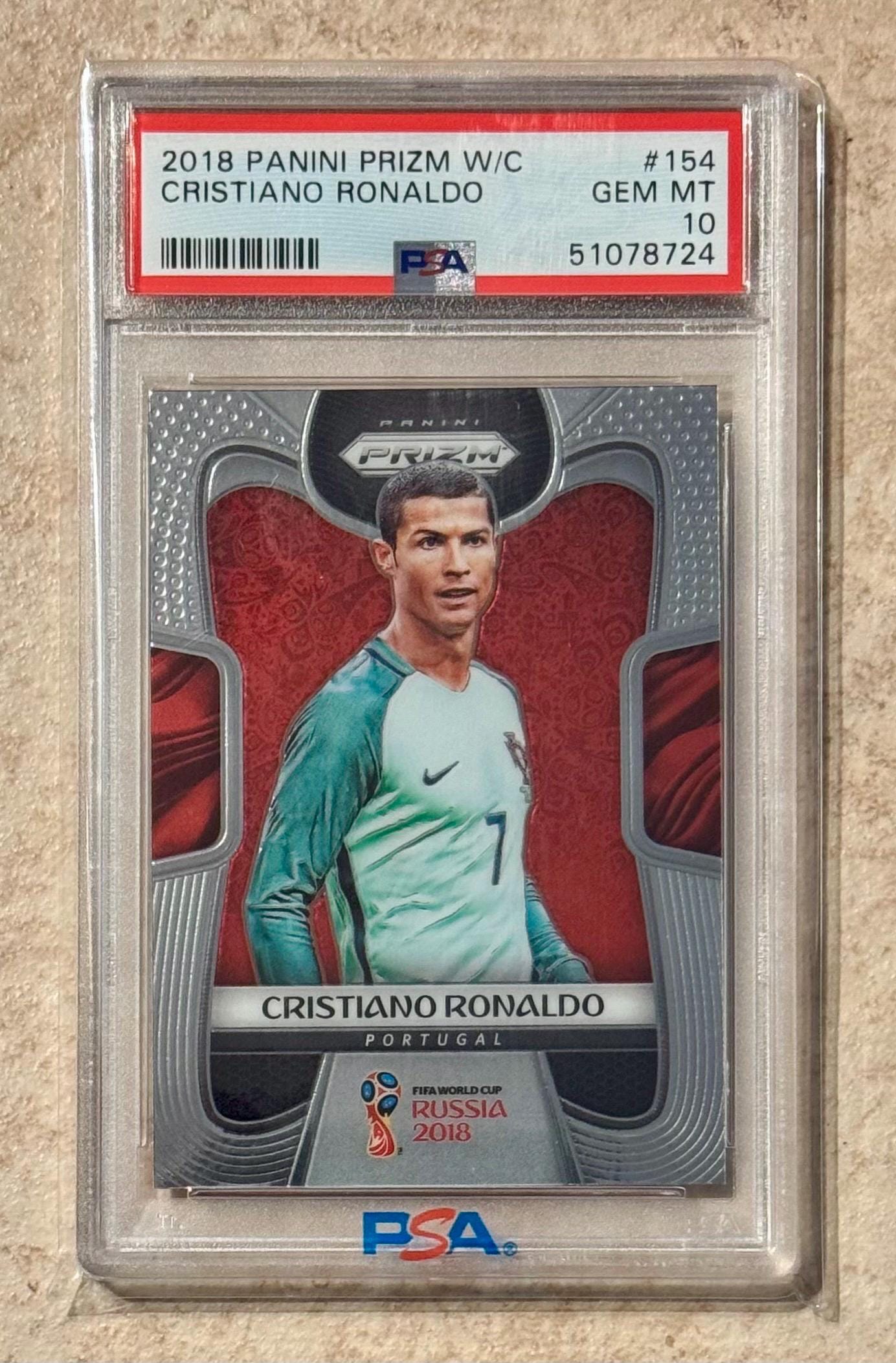 クリスティアーノ ロナウド Panini Prizm PSA 10 2014 Panini Prizm World Cup Captain Blue Red Wave Cristiano