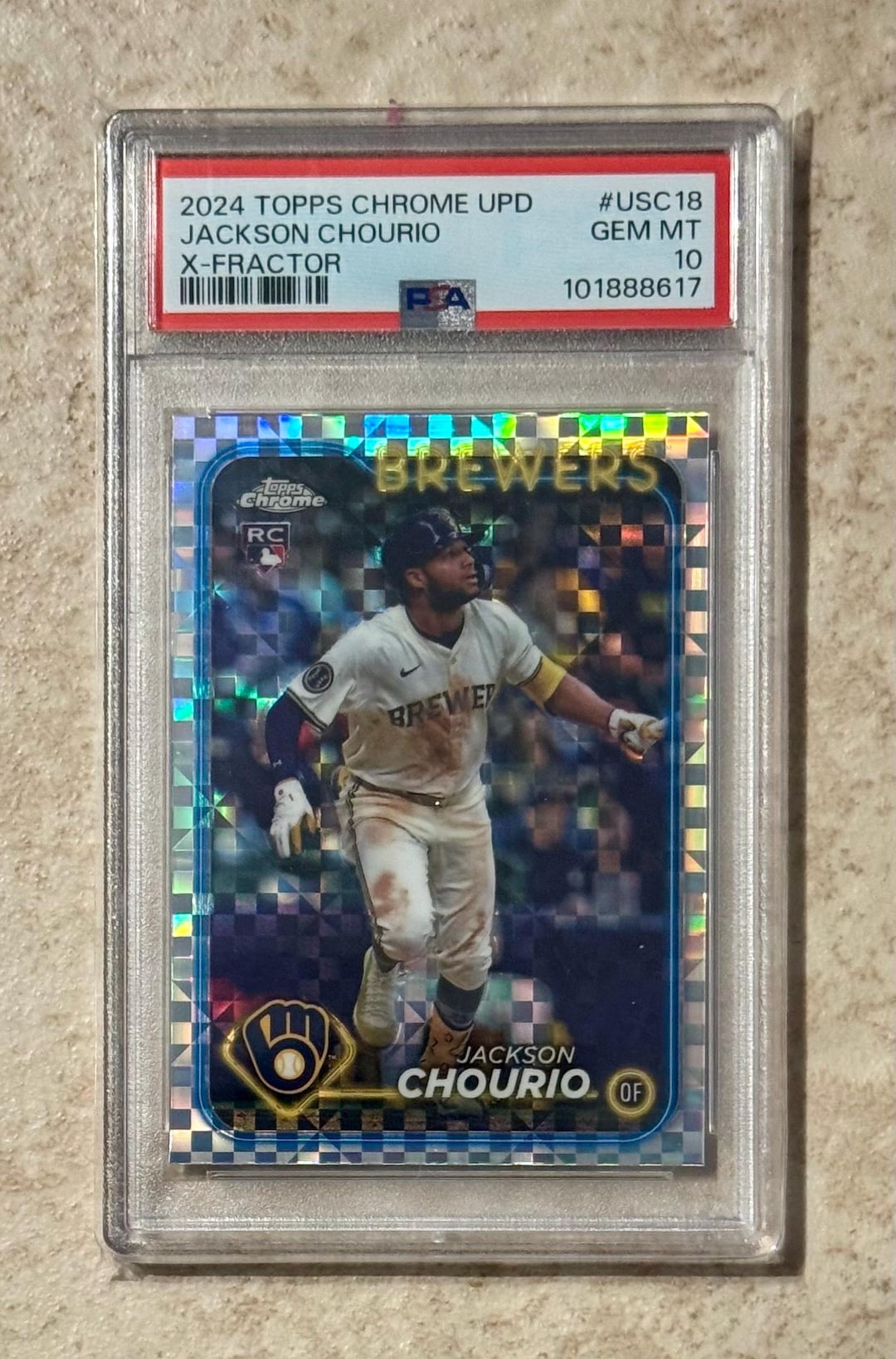 2024 Topps Chrome Update X-fractor Jackson Chourio #USC18 RC
