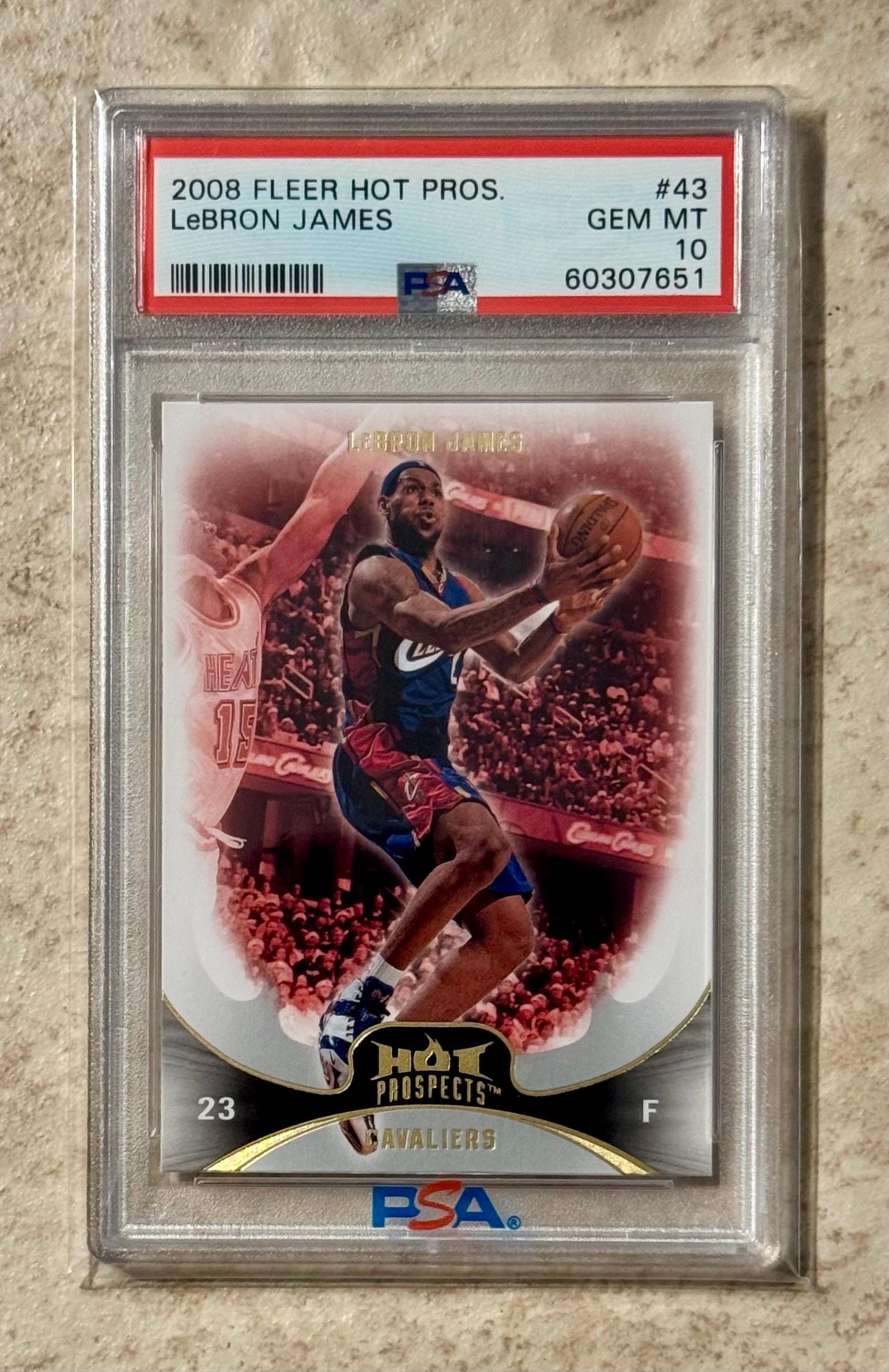 2008 Fleer Hot Prospects #43 Lebron James PSA 10 PSA Gem Mint NBA