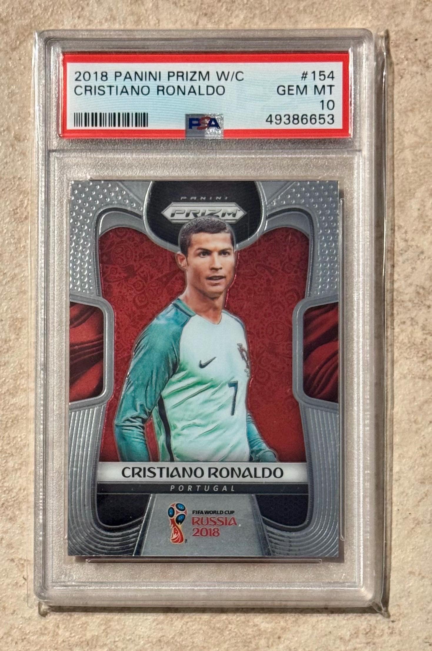 2018 Panini Prizm World Cup Cristiano Ronaldo #154 Portugal PSA 10