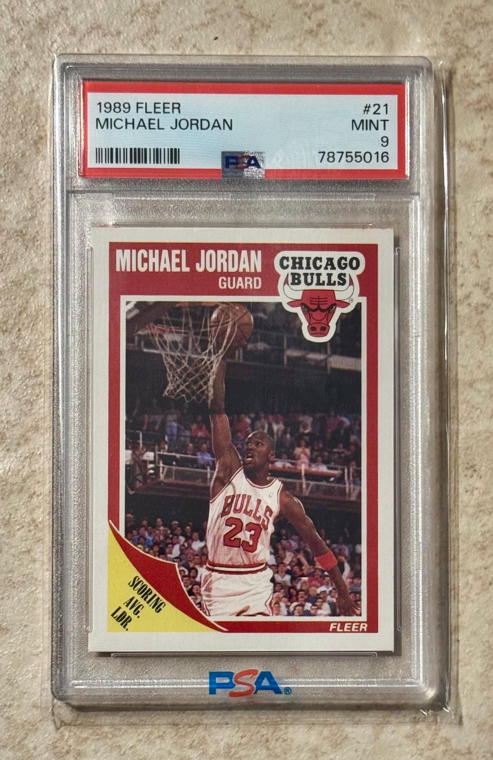1989 Fleer Basketball #21 Michael Jordan HOF PSA 9 Mint - Etsy