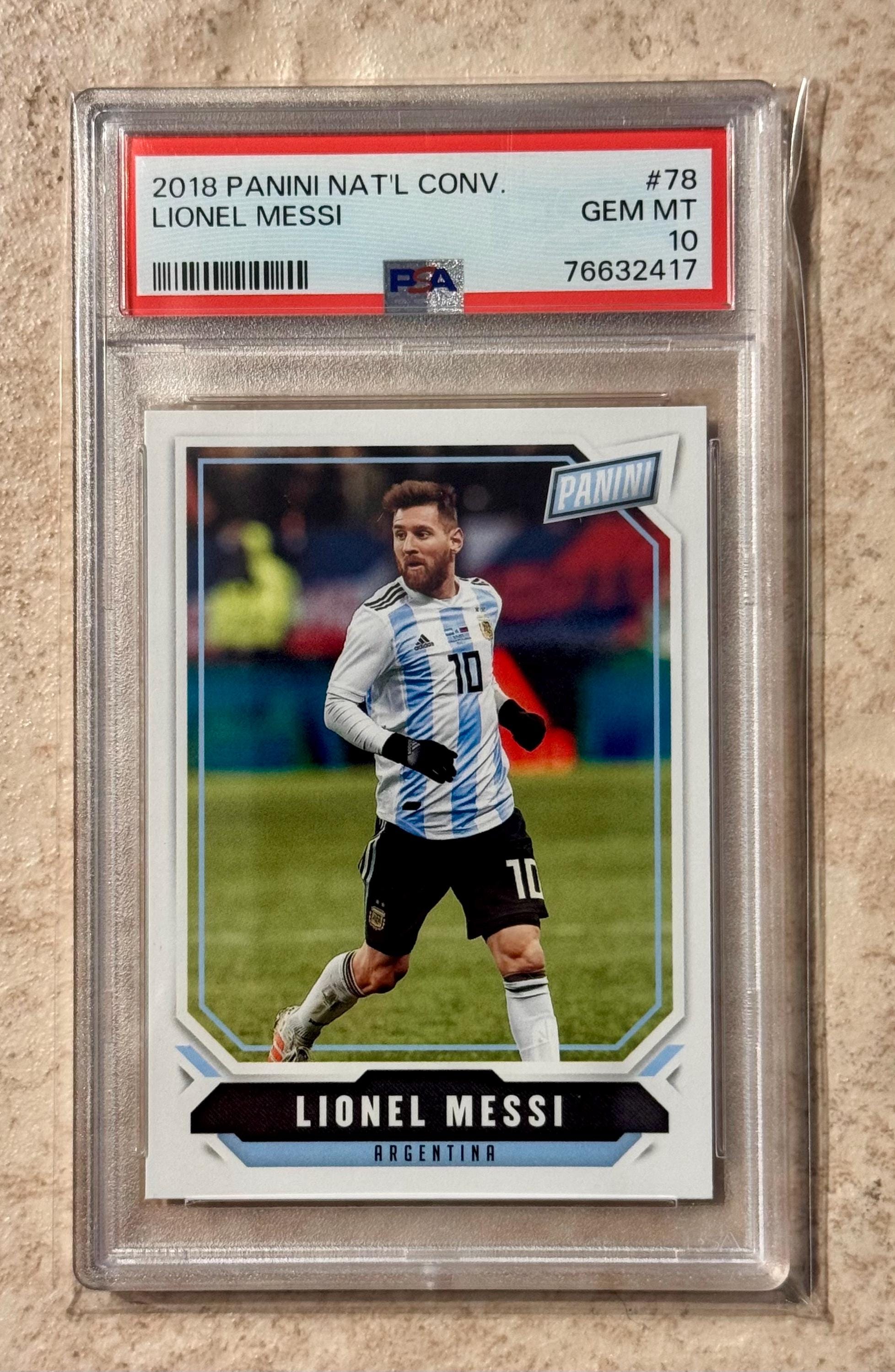 2018 Panini National Convention Lionel Messi #78 PSA 10 Gem Mint