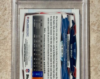 2014 Topps Chrome Refractor TOM BRADY Blue Jersey #62 PSA 8